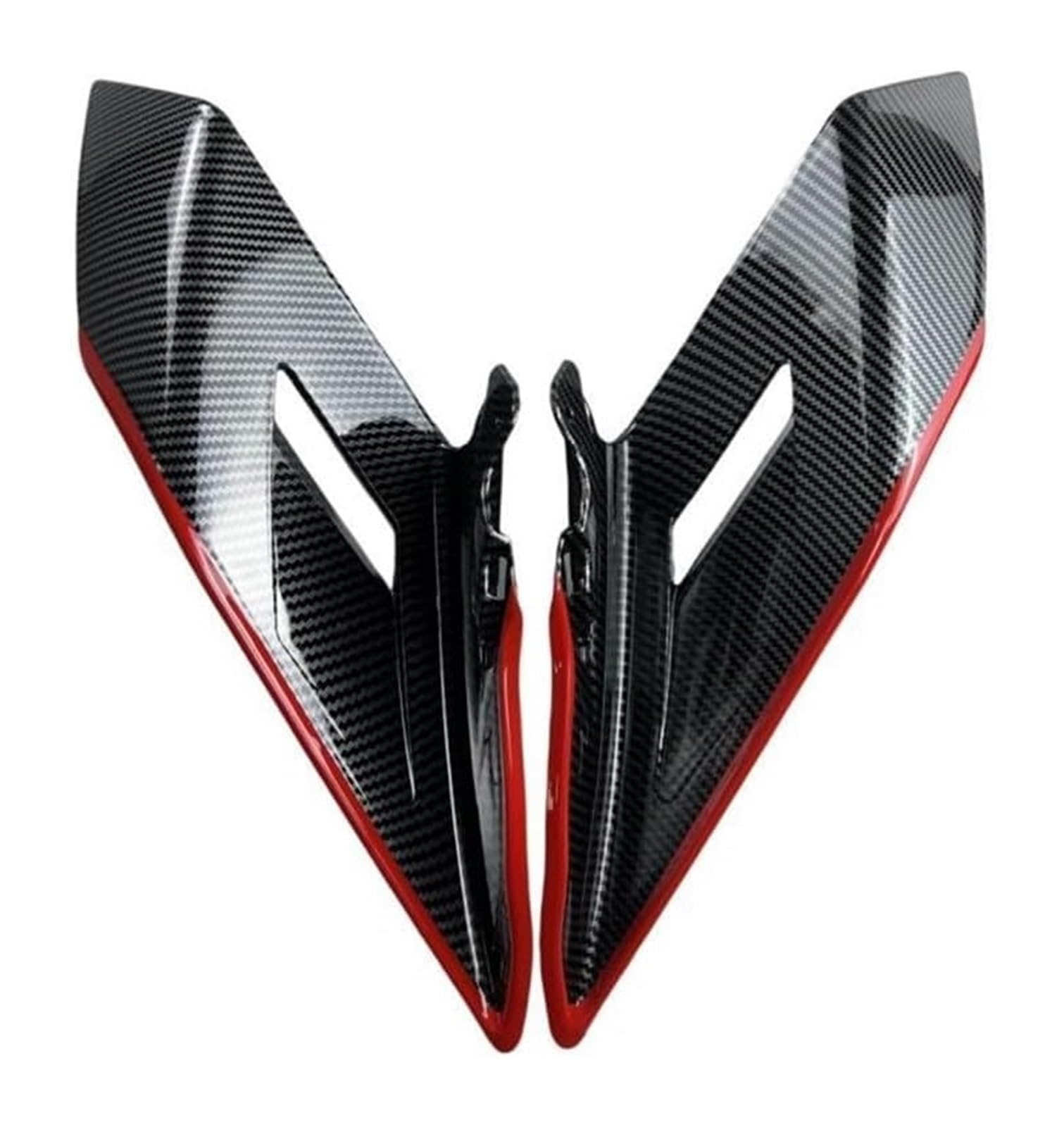 Seitenluftkanal Abdeckung Für CF&Moto 450SR 2022 2023 Seite Winglets Spoiler Motorrad Verkleidung Zubehör Fixed Wing Motorrad Aerodynamische Flügel Kit Seitenverkleidung(ABS Carbon Red) von SRVSQTPTVK