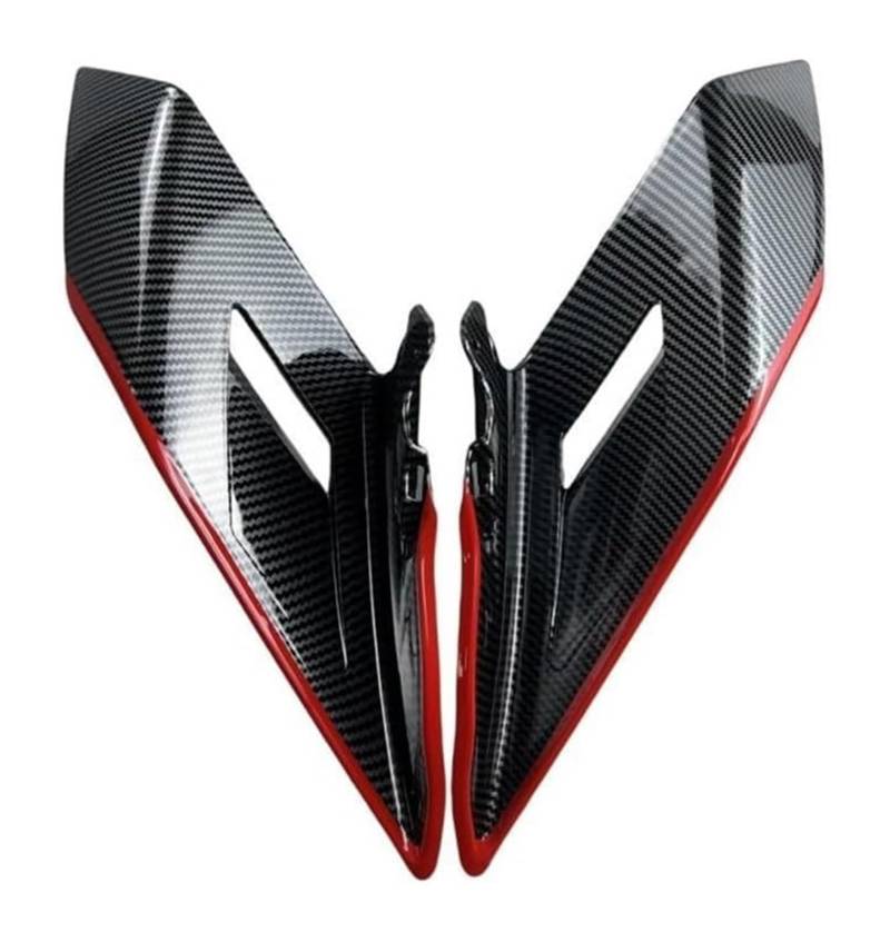 Seitenluftkanal Abdeckung Für CF&Moto 450SR 2022 2023 Seite Winglets Spoiler Motorrad Verkleidung Zubehör Fixed Wing Motorrad Aerodynamische Flügel Kit Seitenverkleidung(ABS Carbon Red) von SRVSQTPTVK
