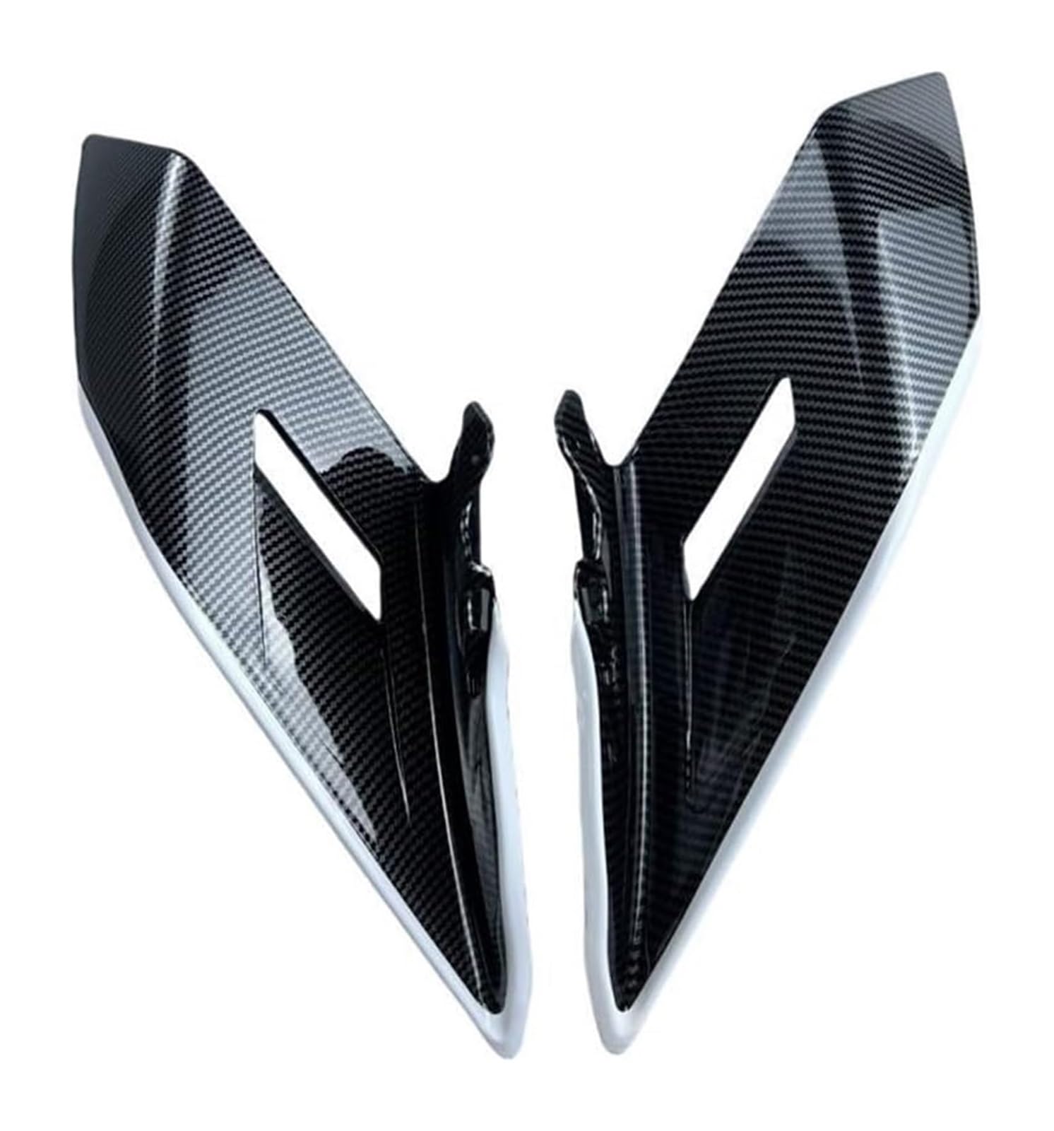 Seitenluftkanal Abdeckung Für CF&Moto 450SR 2022 2023 Seite Winglets Spoiler Motorrad Verkleidung Zubehör Fixed Wing Motorrad Aerodynamische Flügel Kit Seitenverkleidung(ABS Carbon White) von SRVSQTPTVK