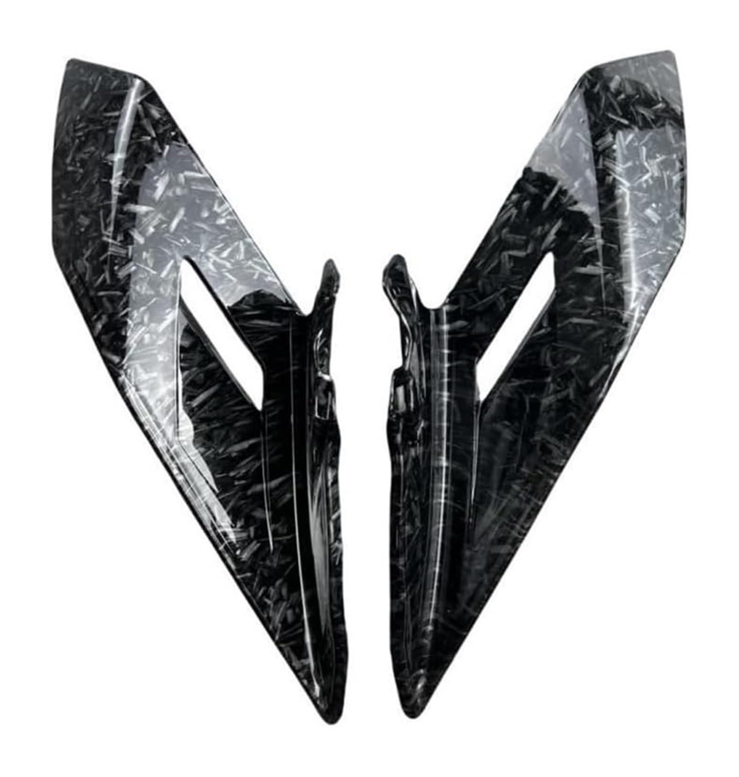 Seitenluftkanal Abdeckung Für CF&Moto 450SR 2022 2023 Seite Winglets Spoiler Motorrad Verkleidung Zubehör Fixed Wing Motorrad Aerodynamische Flügel Kit Seitenverkleidung(Forge Pattern Black) von SRVSQTPTVK