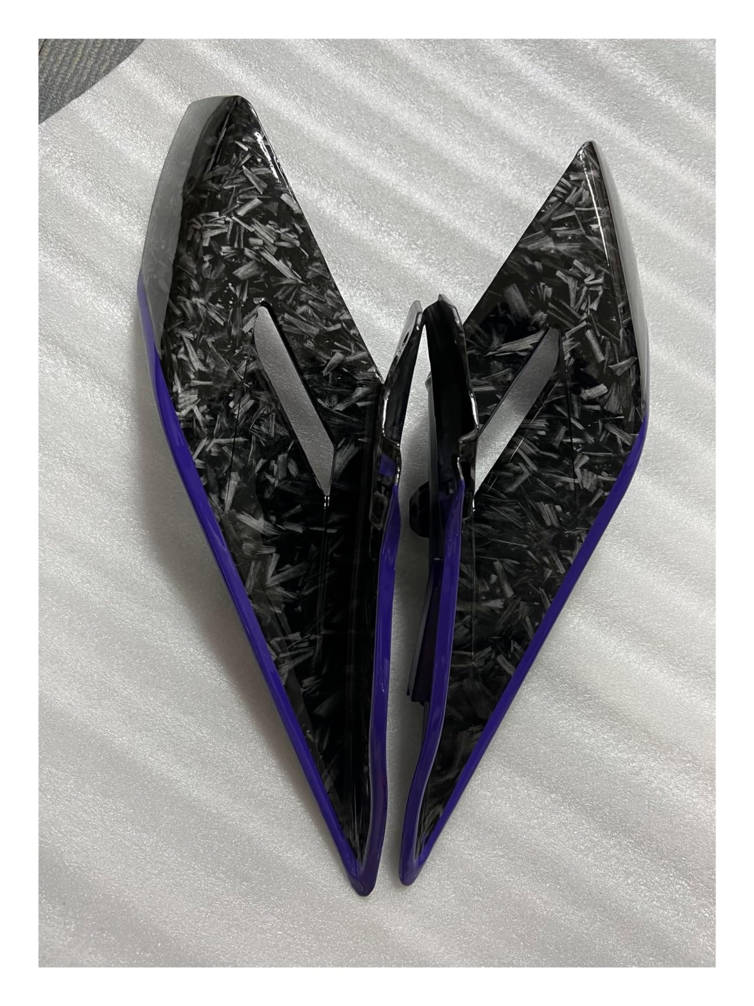 Seitenluftkanal Abdeckung Für CF&Moto 450SR 2022 2023 Seite Winglets Spoiler Motorrad Verkleidung Zubehör Fixed Wing Motorrad Aerodynamische Flügel Kit Seitenverkleidung(Forged Purple) von SRVSQTPTVK