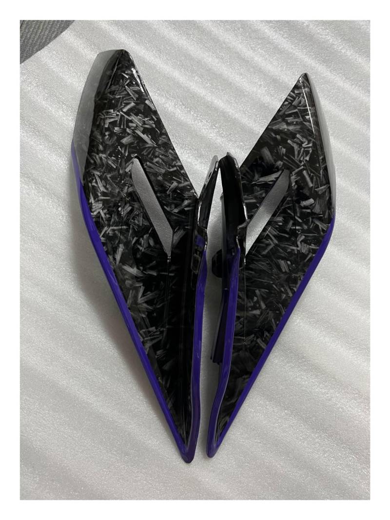 Seitenluftkanal Abdeckung Für CF&Moto 450SR 2022 2023 Seite Winglets Spoiler Motorrad Verkleidung Zubehör Fixed Wing Motorrad Aerodynamische Flügel Kit Seitenverkleidung(Forged Purple) von SRVSQTPTVK