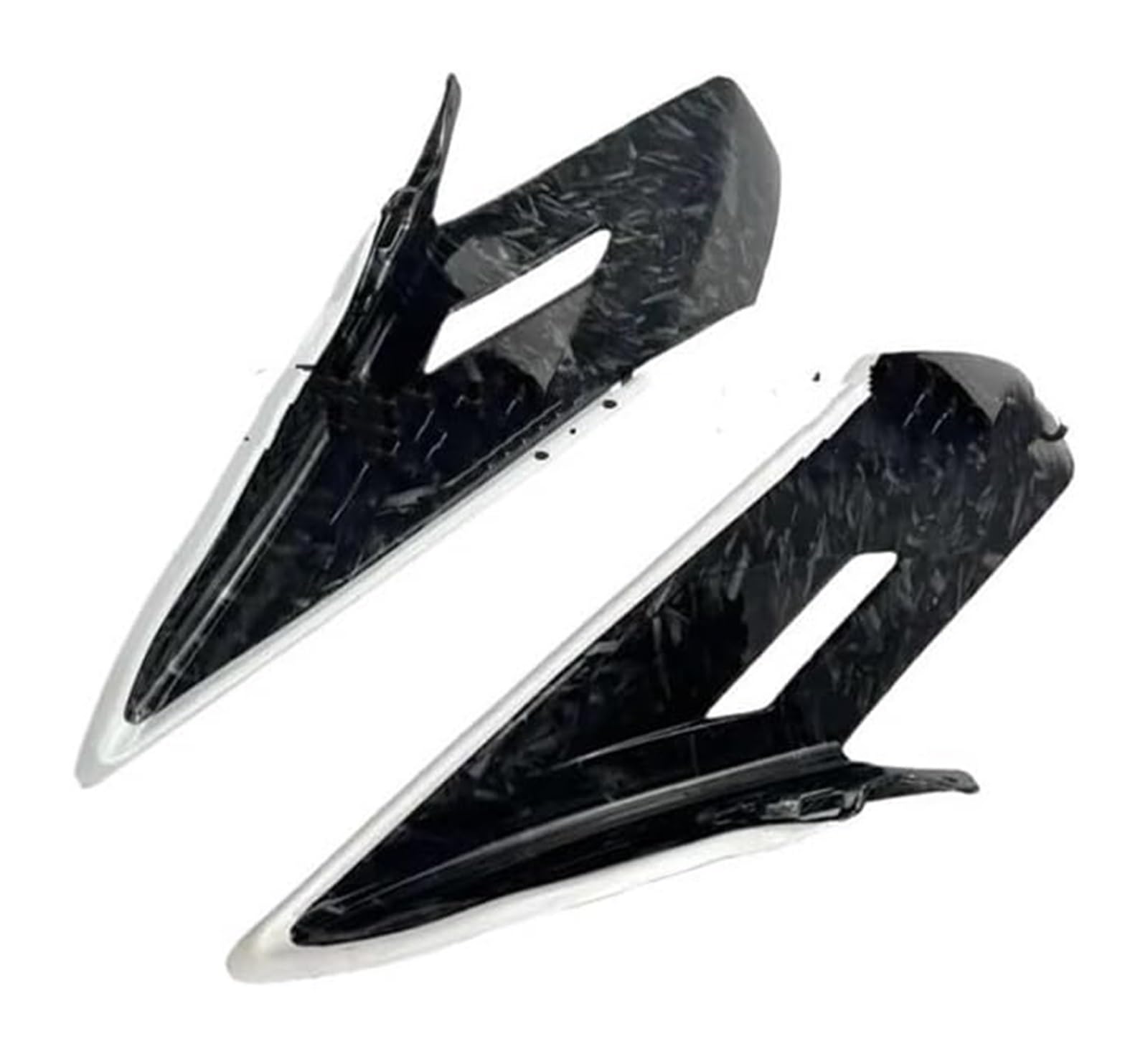 Seitenluftkanal Abdeckung Für CF&Moto 450SR 450 SR 2022 2023 Motorradteile Vorderseite Abtrieb Nackte Spoiler Feste Winglet-Verkleidungsflügel Seitenverkleidung(Forge Pattern White) von SRVSQTPTVK