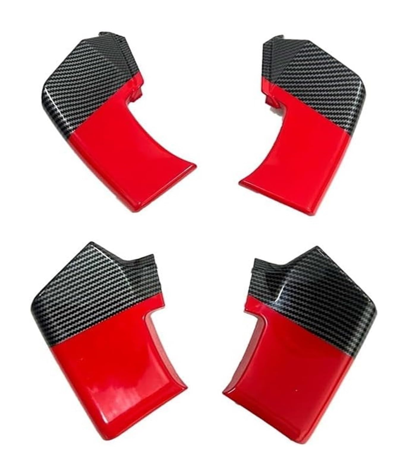Seitenluftkanal Abdeckung Für D&ucati Für Street Für Fighter Für V4 Für V4S Für V4SP Für V2 Motorrad Winglet Wing Kit Winglets Flügel Spoiler Fxed Seitenverkleidung(Carbon Fiber Red) von SRVSQTPTVK