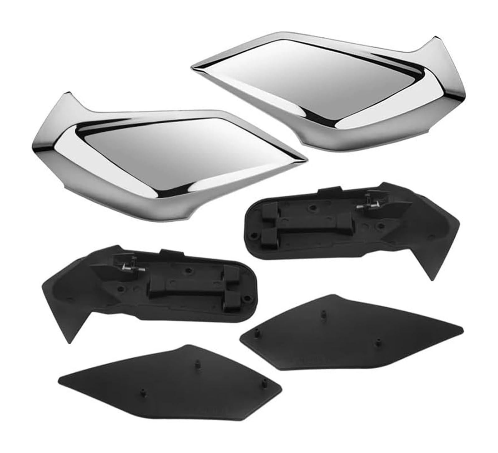 Seitenluftkanal Abdeckung Für K1600GT K1600GTL K1600B GA 2011-2023 Motorrad Zubehör Front Verkleidung Seite Flügel Änderung Spoiler Winglet Seitenverkleidung(Set 2 Chrome) von SRVSQTPTVK