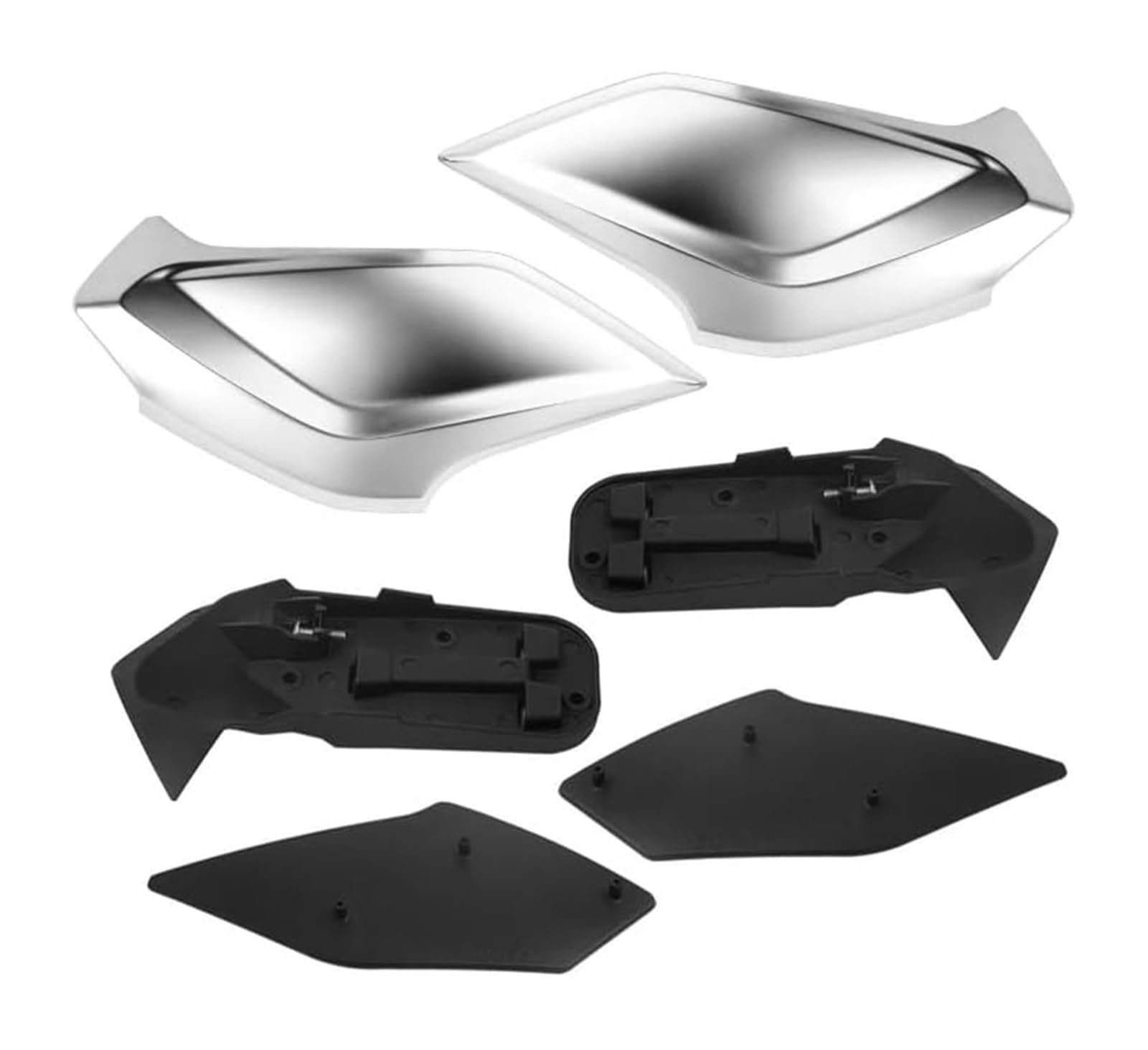 Seitenluftkanal Abdeckung Für K1600GT K1600GTL K1600B GA 2011-2023 Motorrad Zubehör Front Verkleidung Seite Flügel Änderung Spoiler Winglet Seitenverkleidung(Set 3 Pearl Chrome) von SRVSQTPTVK