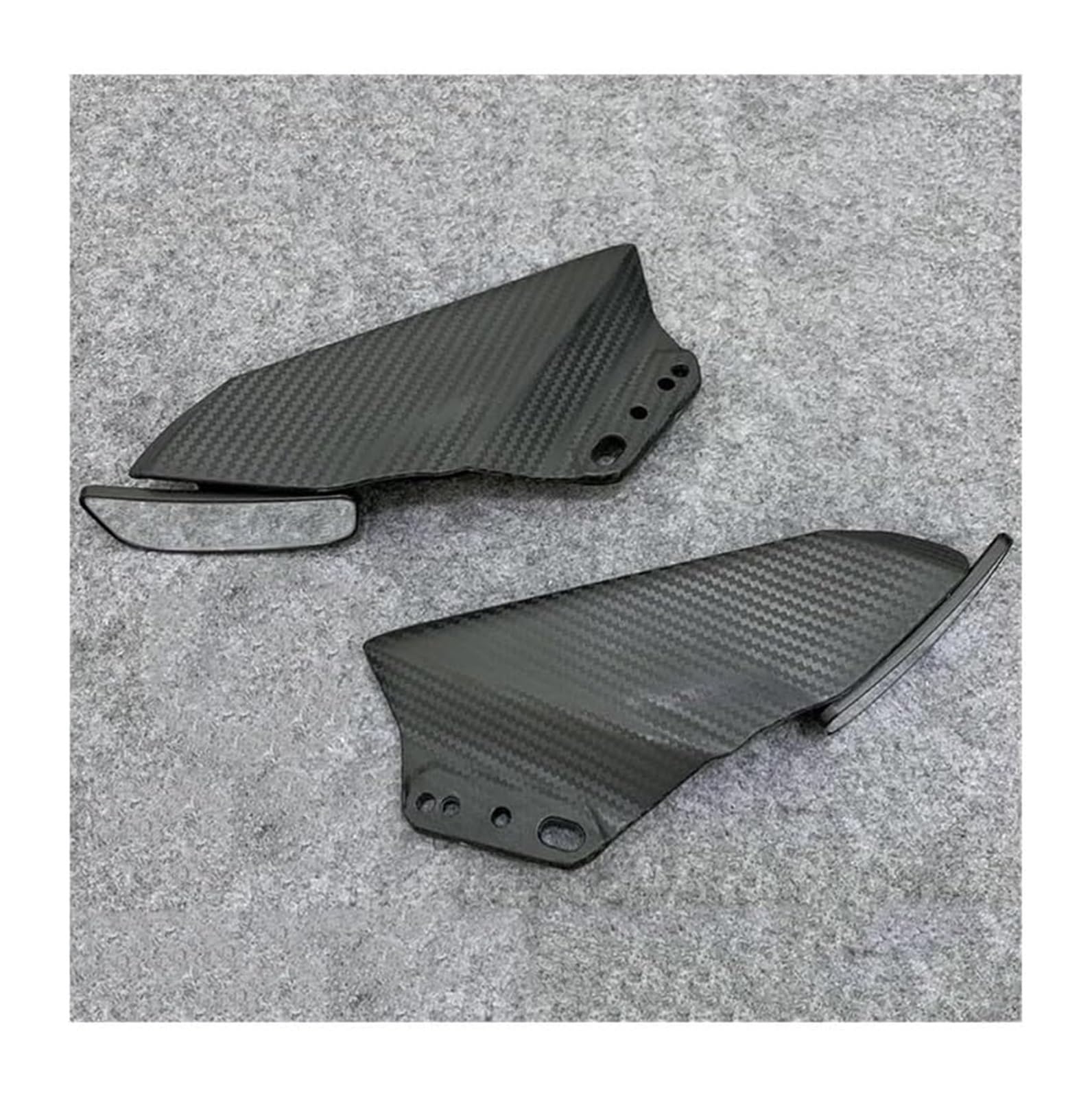 Seitenluftkanal Abdeckung Für Kaw&asaki Für Ninja 650 ER6F ER-6F ER 6F 2017-2019 Motorradspiegel Frontverkleidung Winglets Aerodynamische Seitenflügel Spoiler Seitenverkleidung(B Matte Carbon) von SRVSQTPTVK