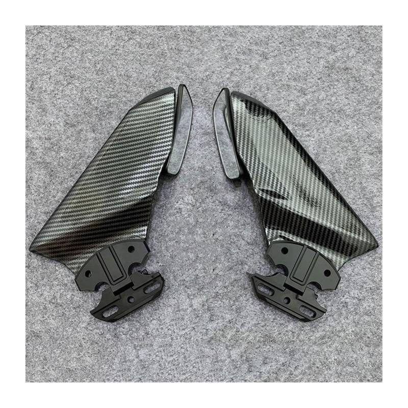 Seitenluftkanal Abdeckung Für Kaw&asaki Für Ninja 650 ER6F ER-6F ER 6F 2017-2019 Motorradspiegel Frontverkleidung Winglets Aerodynamische Seitenflügel Spoiler Seitenverkleidung(C Glossy Carbon) von SRVSQTPTVK