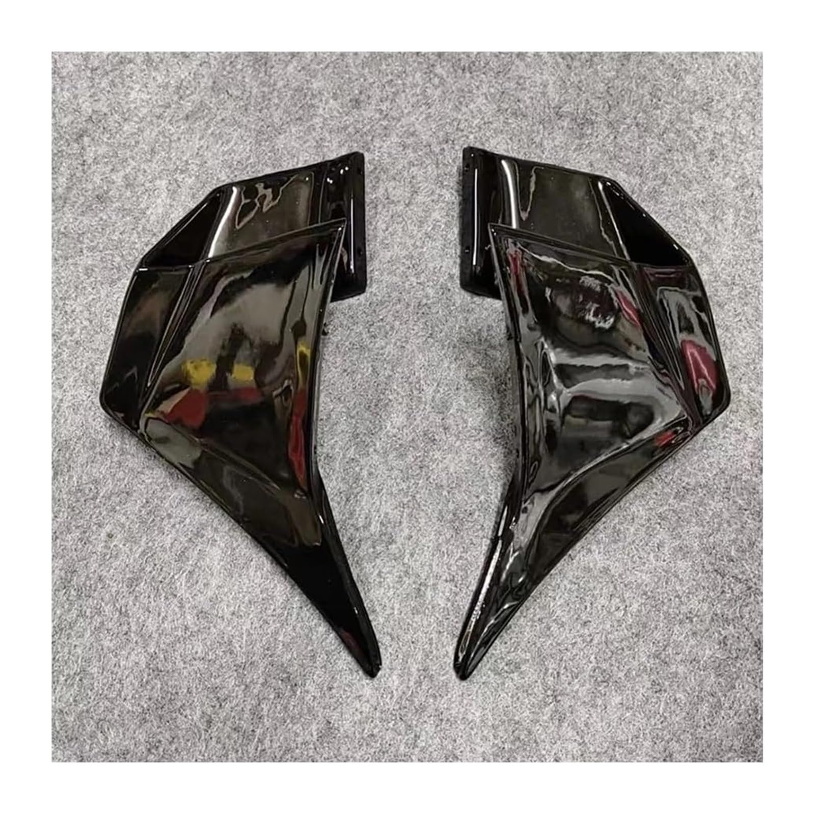 Seitenluftkanal Abdeckung Für Ninja 400 Für Ninja 400 2018-2023 Motorrad Verkleidung Aerodynamische Winglet Windschutzscheibe Spoiler Festen Flügel Wind Seitenverkleidung(Bright Black) von SRVSQTPTVK