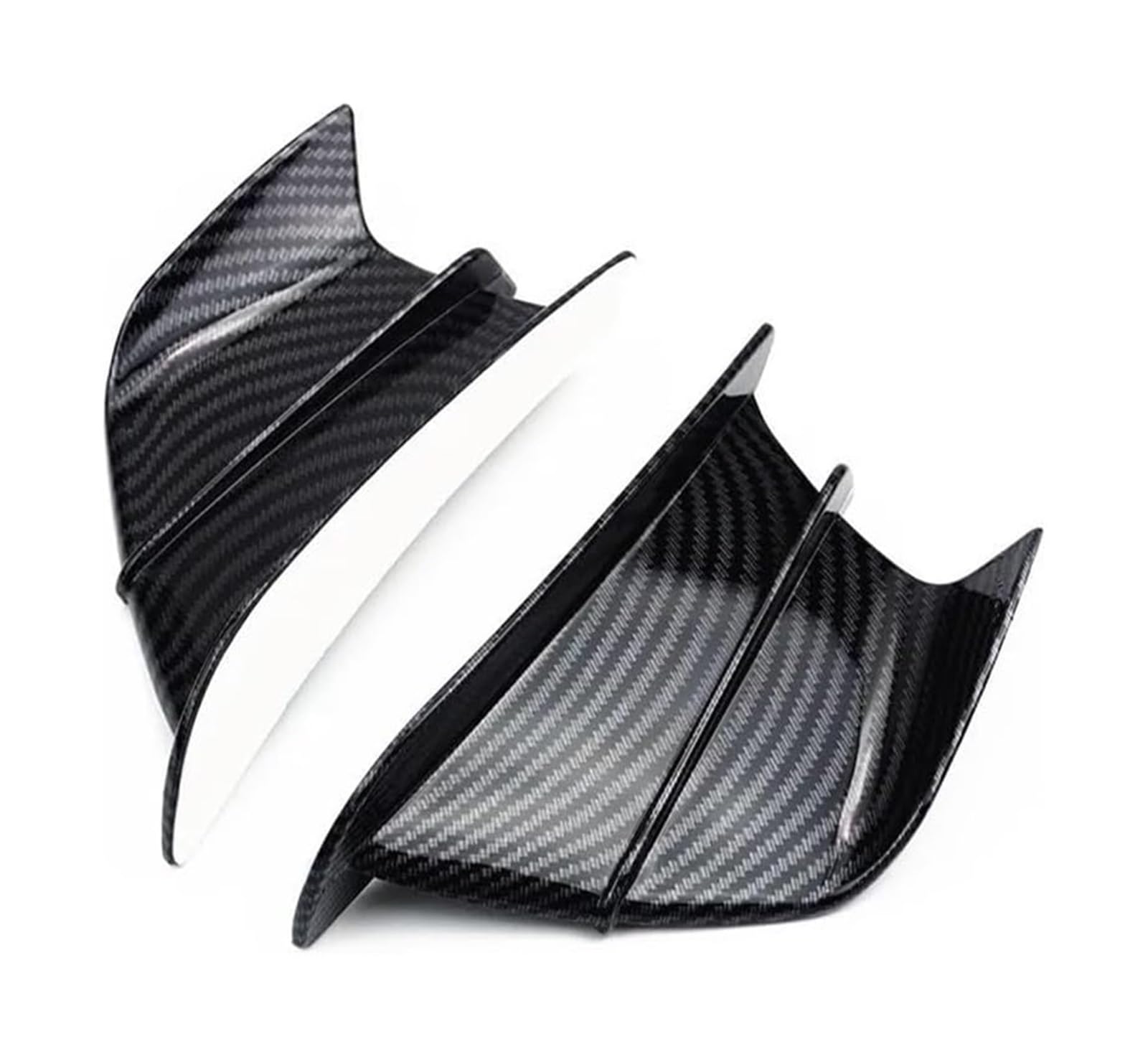 Seitenluftkanal Abdeckung Für Ninja Für H2/H2R Motorrad Winglet Aerodynamische Flügel Kit Spoiler Motorrad Spoiler Flügel Seitenverkleidung(Glossy Carbon Look) von SRVSQTPTVK