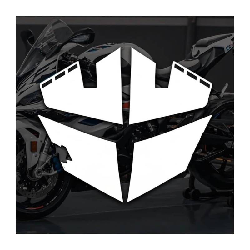 Seitenluftkanal Abdeckung Für S1000 RR M1000RR 2019-2023 Frontspoiler Wind Winglet Motorrad Aerodynamische Flügel Spoiler Kit Seitenverkleidung(23-24 White Sticker) von SRVSQTPTVK