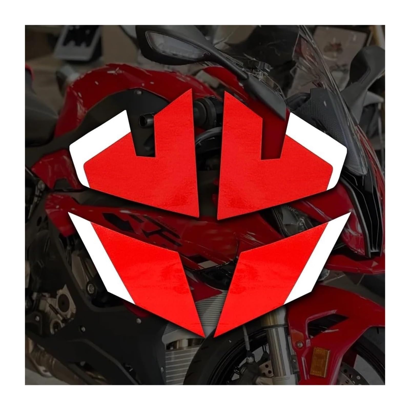 Seitenluftkanal Abdeckung Für S1000RR M1000RR 2019-2024 Motorrad Winglet Aerodynamische Flügel Kit Spoiler Frontspoiler Feste Wind Winglets Seitenverkleidung(23-24 RED Stickers) von SRVSQTPTVK