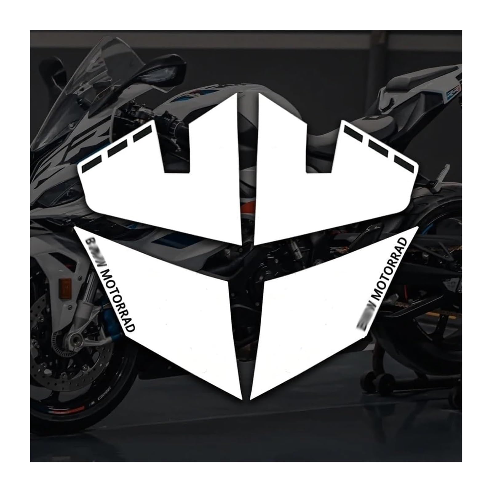 Seitenluftkanal Abdeckung Für S1000RR M1000RR 2019-2024 Motorrad Winglet Aerodynamische Flügel Kit Spoiler Frontspoiler Feste Wind Winglets Seitenverkleidung(23-24 White Stickers) von SRVSQTPTVK