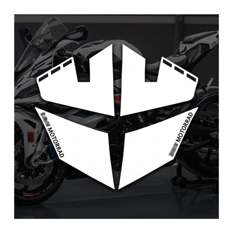 Seitenluftkanal Abdeckung Für S1000RR M1000RR 2019-2024 Motorrad Winglet Aerodynamische Flügel Kit Spoiler Frontspoiler Feste Wind Winglets Seitenverkleidung(23-24 White Stickers) von SRVSQTPTVK