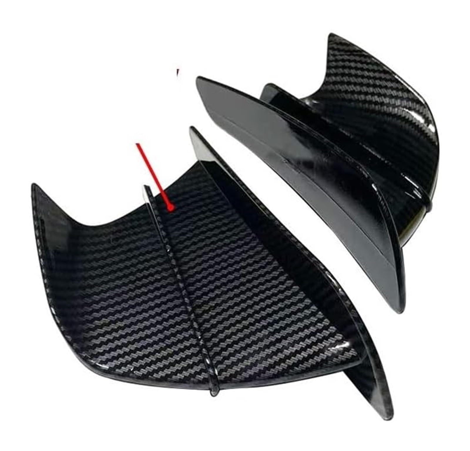 Seitenluftkanal Abdeckung Für Yam&aha YZF R1 R25 Motorrad Winglet Aerodynamischer Seitenflügel Fin Spoiler Motorrad Seitenflügel Seitenverkleidung(Glossy Carbon Look) von SRVSQTPTVK