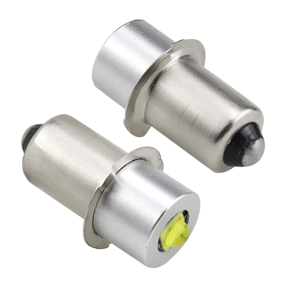 SRunDe 2 Stück Maglite LED-Taschenlampenbirne 5W 6-24V P13.5S LED-Notarbeitslichtlampe LED Ersatzlampe für Maglite Led-Konvertierung Taschenlampen von SRunDe