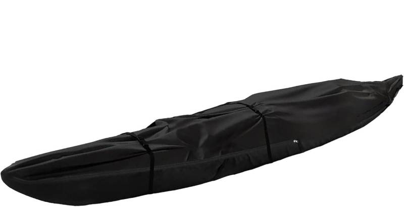 420D Oxford-Kanu-Abdeckung mit Aufbewahrungstasche. Komplett umwickelte Kanu-Abdeckung for die Lagerung im Innen- und Außenbereich. Bietet langanhaltenden Schutz for Ihr Kanu. Schutzhülle(Black,13FT) von SSDDLZEQ