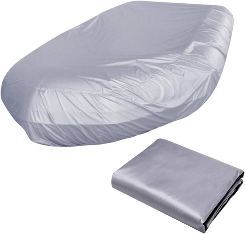 Bootsabdeckung aus Polyester-Canvas in Marinequalität, 210D, silberfarben, 4,7 m, UV-beständig, strapazierfähig, passend for die meisten Boote Schutzhülle von SSDDLZEQ