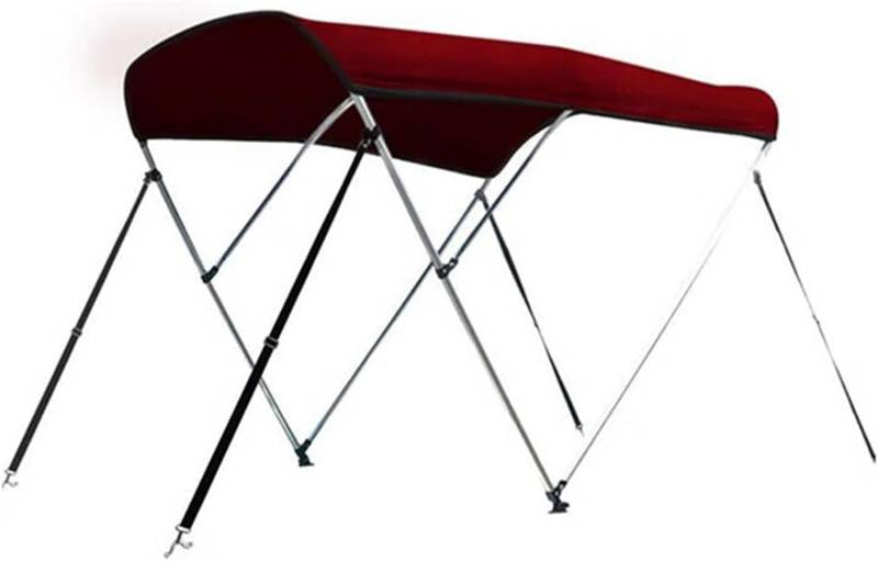 Dunkelrotes Bootsdach for Bootsmarkise aus 600D-Canvas mit verrostetem Aluminiumrahmen for Langlebigkeit Schutzhülle(2 Bow 71" L x 43" H x 43"-51" W) von SSDDLZEQ