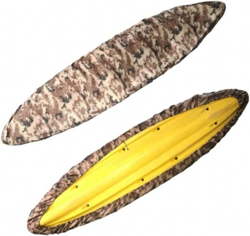 Kajak-Kanu-Aufbewahrungsabdeckung, grüne Tarnung, Angelausrüstung, professionelle Kajak-Oxford-Stoff-Bootstasche, Bootsabdeckung Schutzhülle(1 UK,Suitable for 4.1-4.5mt Boat) von SSDDLZEQ