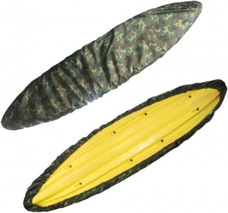 Kajak-Kanu-Aufbewahrungsabdeckung, grüne Tarnung, Angelausrüstung, professionelle Kajak-Oxford-Stoff-Bootstasche, Bootsabdeckung Schutzhülle(2,Suitable for 2.6-3m Boat) von SSDDLZEQ