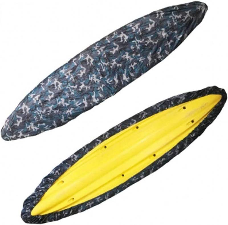 Kajak-Kanu-Aufbewahrungsabdeckung, grüne Tarnung, Angelausrüstung, professionelle Kajak-Oxford-Stoff-Bootstasche, Bootsabdeckung Schutzhülle(3,Suitable for 4.1-4.5mt Boat) von SSDDLZEQ