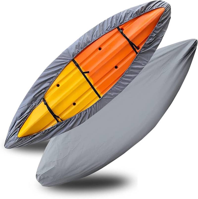 Outdoor-Kajak-Kanu-Abdeckung, verstellbare 210D-Abdeckung, UV-beständig, Robustes Design for Fischerboote Schutzhülle(XL) von SSDDLZEQ