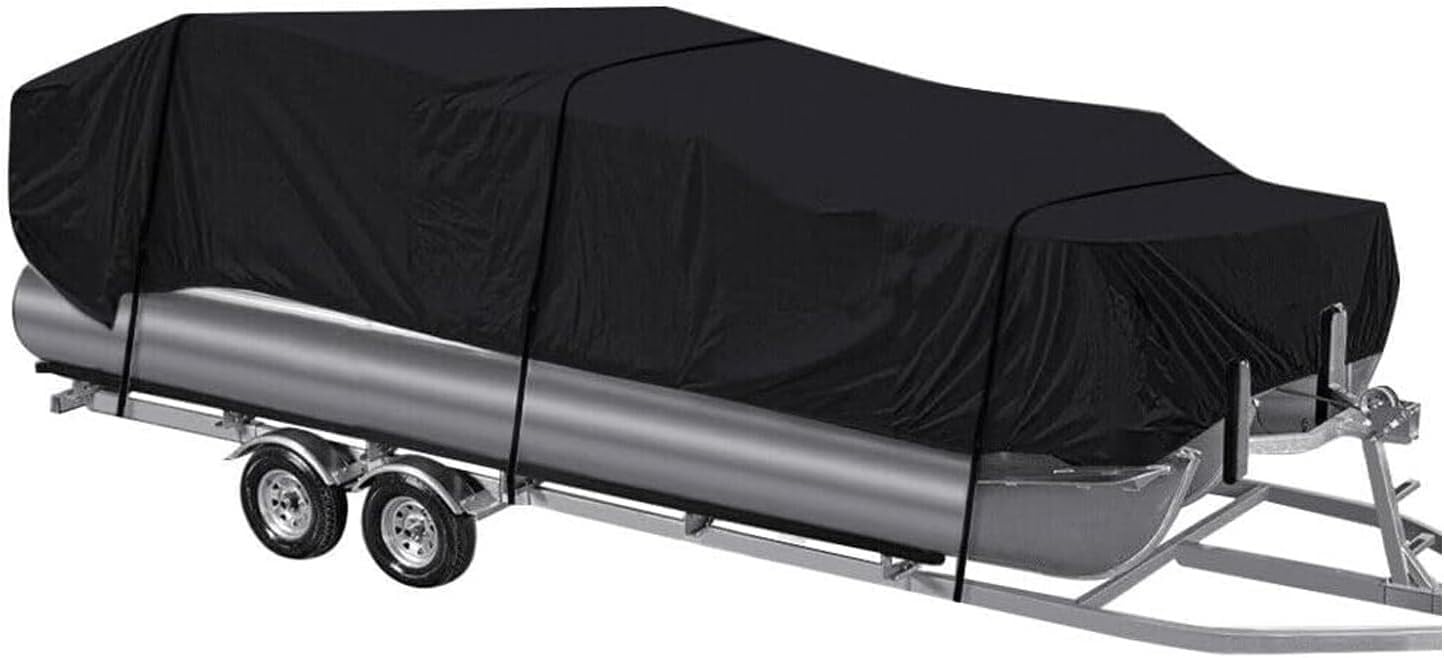 Robuste, wasserdichte Abdeckung aus Polyester-Canvas for schwimmende Boote/Deckboote, Schwarz Schutzhülle Robuste, wasserdichte Abdeckung aus Polyester-Canvas for schwimmende Boote/Deckboote, Schwarz Schutzhülle von SSDDLZEQ