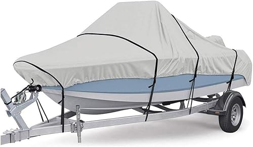 Robuste, wasserdichte Bootsabdeckung, geeignet for V-förmige Rümpfe, DREI Rümpfe und Grauer Außenschutz for gezogene Schnellboote Schutzhülle(17/19FT(600 * 300CM)) von SSDDLZEQ