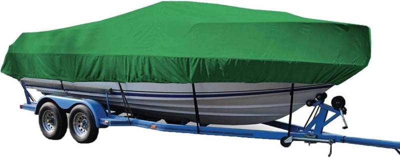 Robuste, wasserdichte Oxford-Abdeckung for V-förmigen Bootsrumpf, DREI Schalentiere und Skiboot-Abschleppabdeckung Schutzhülle(Green,14 * 16ft) von SSDDLZEQ