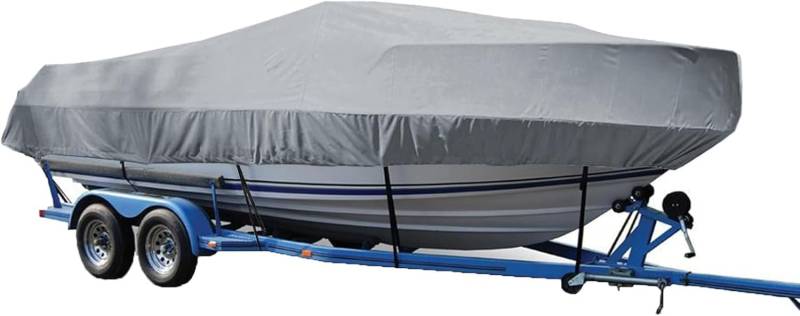 Robuste, wasserdichte Oxford-Abdeckung for V-förmigen Bootsrumpf, DREI Schalentiere und Skiboot-Abschleppabdeckung Schutzhülle(Grigio,20 * 22ft) von SSDDLZEQ