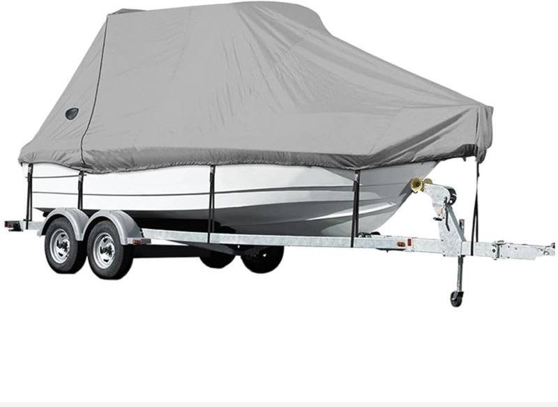 Robuste, wasserdichte und UV-beständige Bootsabdeckung (210D), geeignet for dreischalige V-förmige Boote Schutzhülle(20-22FT) von SSDDLZEQ