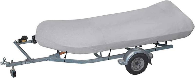 Strapazierfähige Schlauchbootabdeckung, wasserdicht, staubdicht, UV-beständig, Schutzabdeckung für Boote / kleine Boote / kleine Boote (grau, 380 x 94 x 46 cm) von SSDDLZEQ
