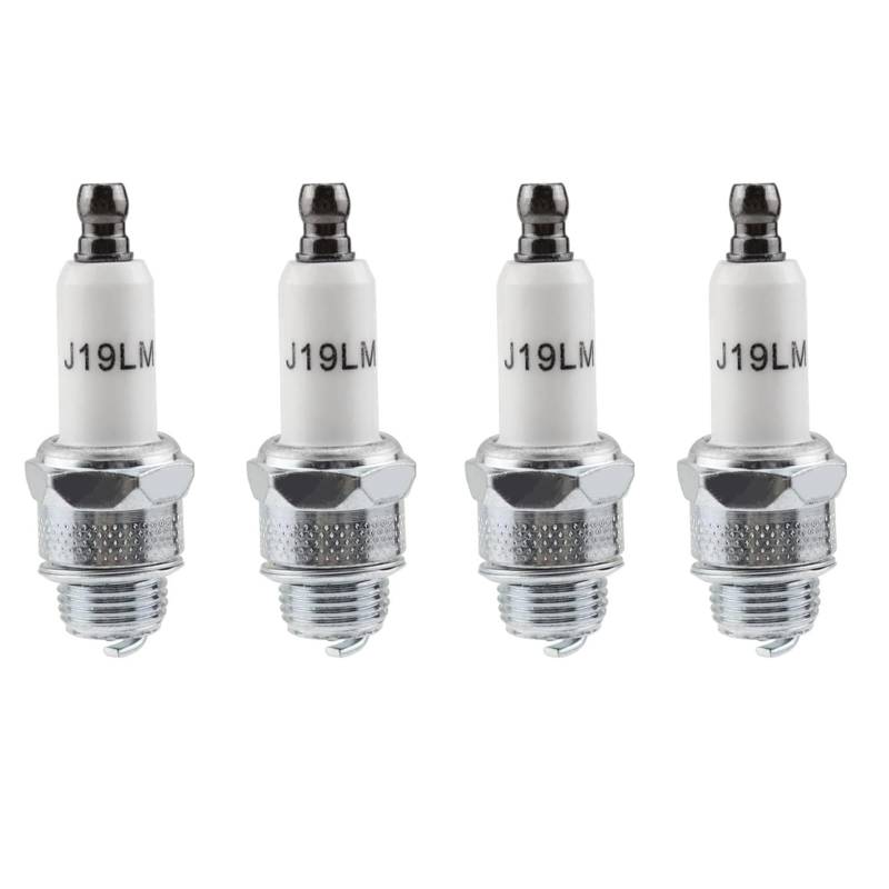 4 Stück RJ19LM Zündkerze 4-Takt Rasenmäher Spark Plug for Briggs & Stratton 796112 796112S 796112 3121-C5-0041 von SSJkeji
