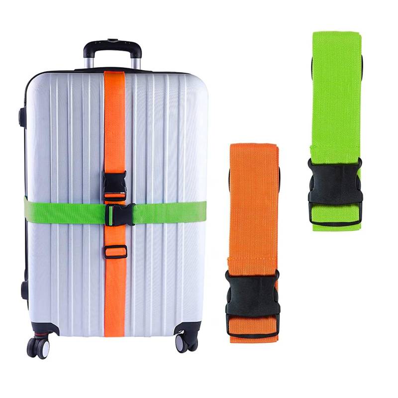 SSKHE 2 Stücke Travel Kofferband Gurt Schwerlast,Personalisierter Koffergurt,Luggage Strap,Gepäckgurt Koffer,Gurt Koffer Band,Koffergurte farbig,Koffergurt Set(Orange und Grün) von SSKHE