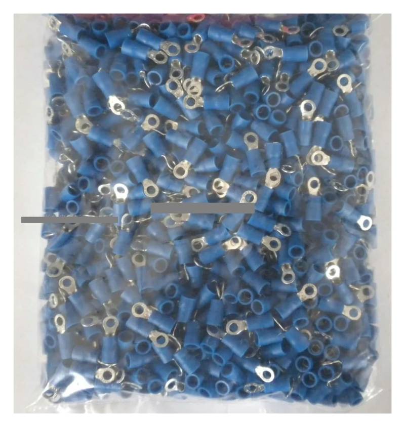 1000pcs RV2-3 AWG16-14 1.5-2.5mm2 Insulated Copper Ring Terminals Cord end TO JTK insulated ring connector von SSOPTMCB