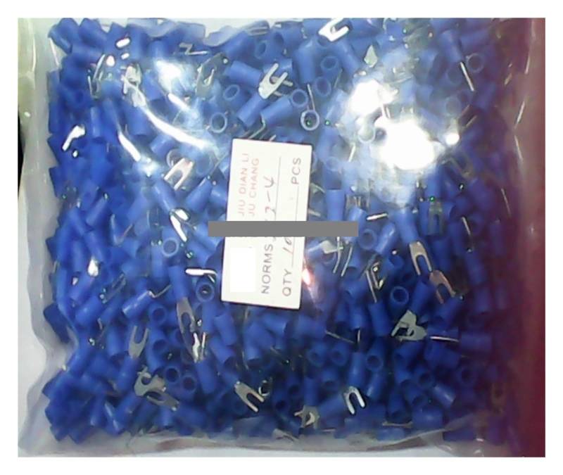 1000pcs RV2-4#8 TO-JTK copper material ring shaped insulated terminal von SSOPTMCB