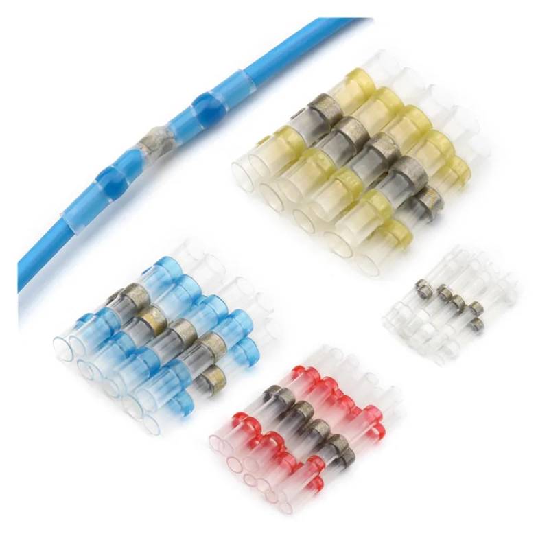 100pcs/set 4 Sizes Solder Sleeve Heat Shrink Butt Terminals Cable Wire Splice Connectors Insulated AWG 26-10 von SSOPTMCB