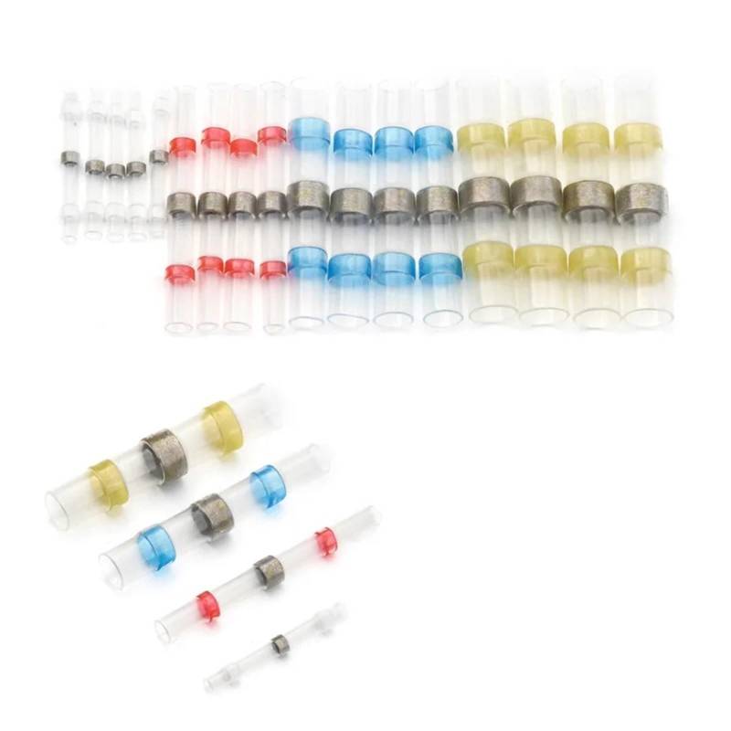 100pcs/set 4 Sizes Solder Sleeve Wire Seal Heat Shrink Connectors Splice Terminals Insulated Butt Wire Connectors von SSOPTMCB