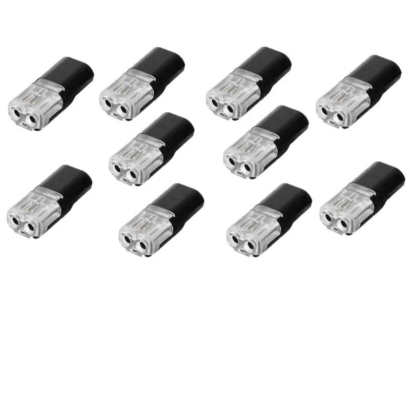 10pcs 2pin Pluggable Wire Connector Quick Splice Electrical Cable Crimp Terminals for Wires Wiring 22-20AWG LED Car Connectors von SSOPTMCB