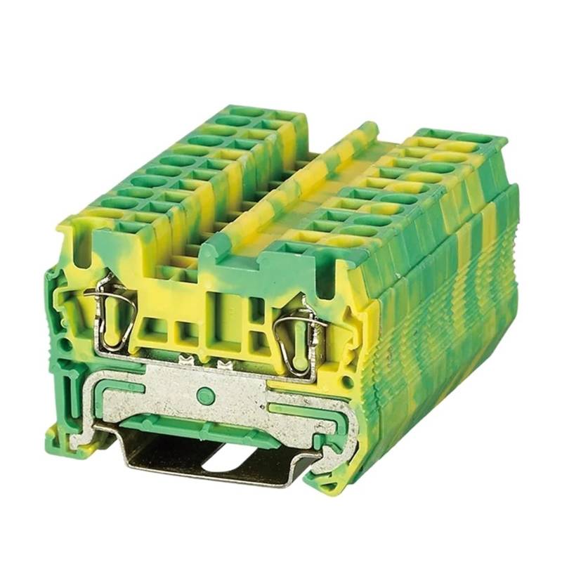 10pcs ST6-PE Type Din Rail Ground Earth Spring Quick Connector United Modular Terminal Block ST-6PE von SSOPTMCB