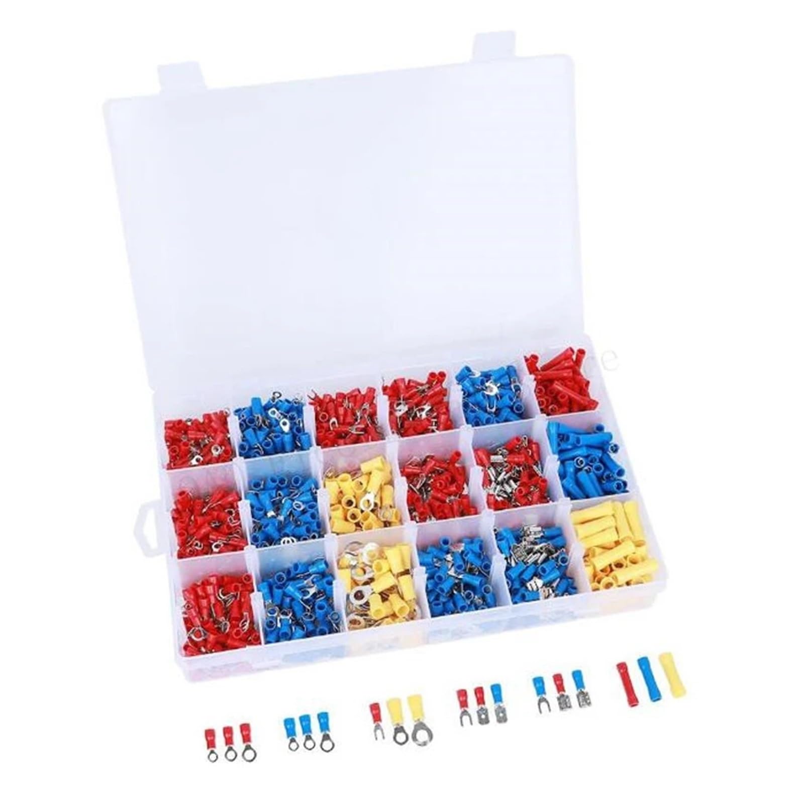 1200pcs Electrical Connectors, Insulated Crimp Terminals, Mixed Assorted Lug Kit Ring Fork Spade Butt Connector Set 1200pcs Electrical Connectors, Insulated Crimp Terminals, Mixed Assorted Lug Kit Ring Fork Spade Butt Connector Set von SSOPTMCB