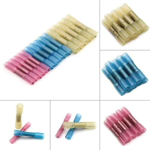 120PCS Insulated Waterproof Heat Shrink Terminals Seal Butt Electrical Cable Wire Connectors Crimp Terminals Kit 22-10AWG von SSOPTMCB