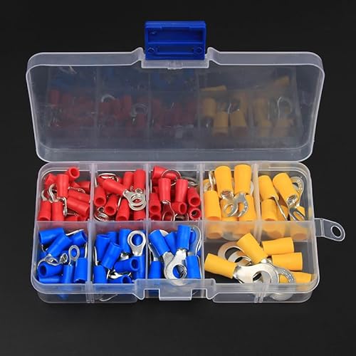 128Pcs Insulated Ring Terminal Crimp Connector Kit Ring Cable Wire Connectors Cord Pin End Butt Terminals 128Pcs Insulated Ring Terminal Crimp Connector Kit Ring Cable Wire Connectors Cord Pin End Butt Terminals von SSOPTMCB