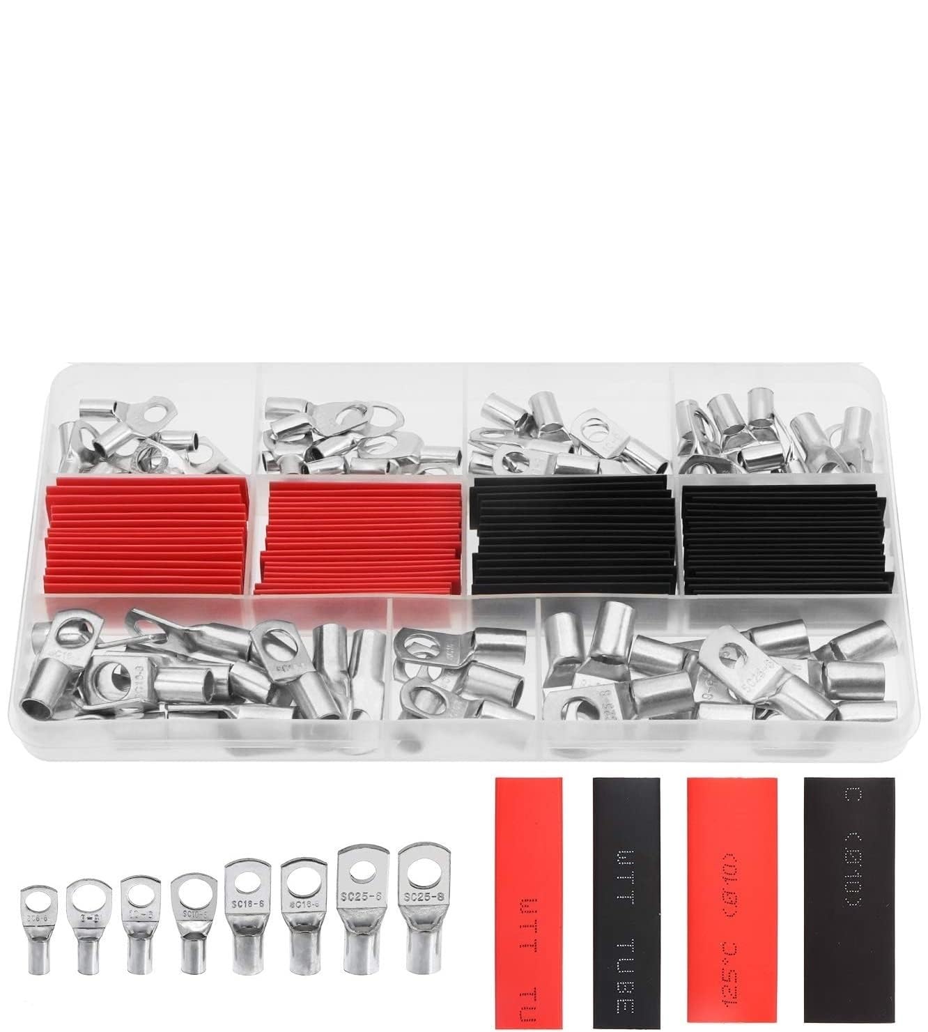 140pcs Bolt Hole Tinned Copper Terminals Wire Connector Cable Lugs Ring SC Terminals Set Marine Cold-Pressed Crimp 140pcs Bolt Hole Tinned Copper Terminals Wire Connector Cable Lugs Ring SC Terminals Set Marine Cold-Pressed Crimp von SSOPTMCB