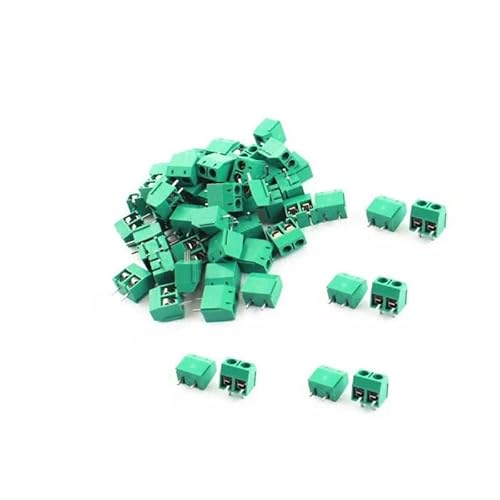 20PCS/LOT KF301-2P KF301-5.0-2P KF301 Screw 2Pin 5.0mm Straight Pin PCB Screw Terminal Block Connector green von SSOPTMCB