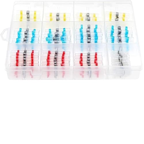 270pcs Waterproof Heat Shrink Butt Crimp Terminals Solder Seal Electrical Wire Cable Splice Terminal Kit for Automotive Marine von SSOPTMCB
