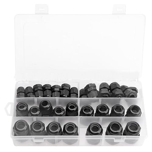 38PCs Waterproof Cable Gland Black Seal Joint IP68 PG7 PG9 PG13.5 PG21 Cable Fixing Wire Connector von SSOPTMCB