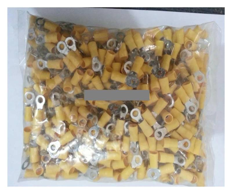 500pcs RV5.5-5 yellow 12-10 AWG 4-6mm Pre Insulated Ring Terminal Round Type Wire Connector von SSOPTMCB