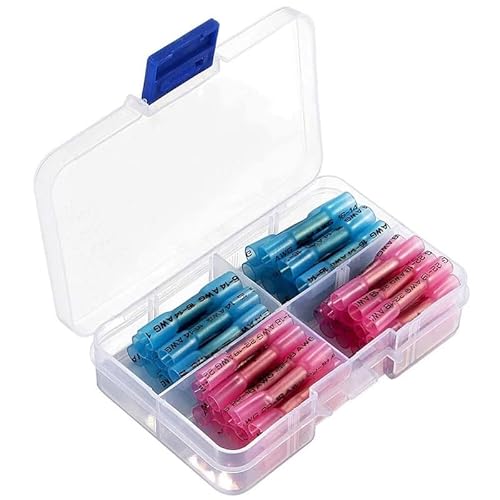 50PCS Heat Shrink Butt Connectors Waterproof Electrical Wire Connectors Insulated Crimp Connectors Splice 18-22 AWG 16-14 AWG von SSOPTMCB